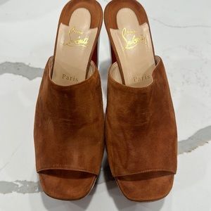 Christian Louboutin Suede Slides